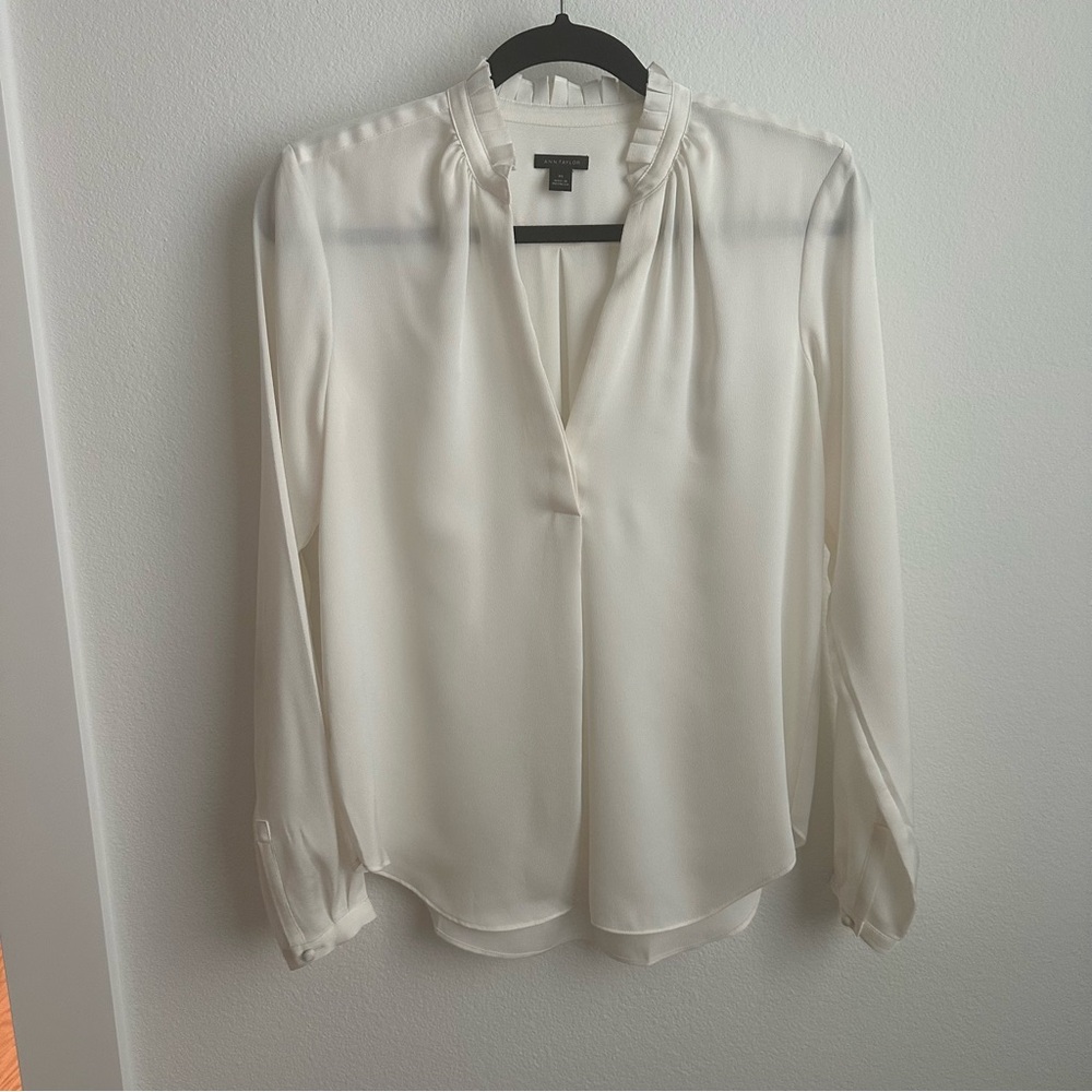 Ann Taylor Cream Blouse